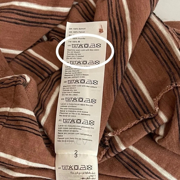 RVCA Junction Striped Polo Long Sleeve Top Size XL Cropped Shirt EUC - Picture 9 of 10